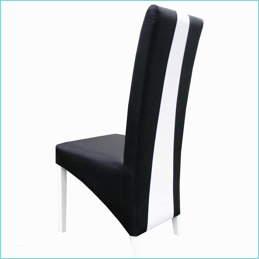 Chaise Moderne Salle A Manger Chaise Moderne Noir Et Blanc En Pu Erica Lot De 2