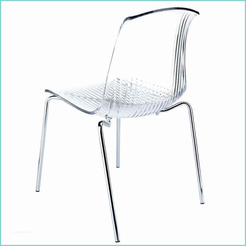 Chaises Plexi Transparentes Chaise Moderne En Polycarbonate Allegra 4 Pieds