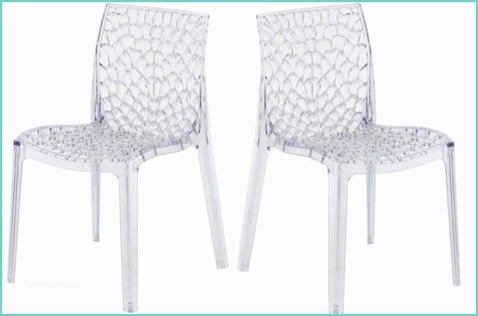 Chaises Plexi Transparentes Lot De 2 Chaises Transparentes Filet Design Sur sofactory