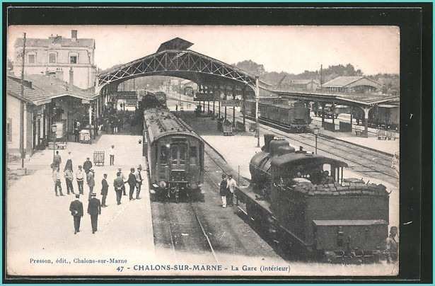 Chalons Sur Marne Code Postal Ak Chalons Sur Marne La Gare Intérieur Eisenbahnzug