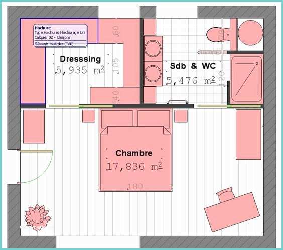 Chambre Avec Dressing Plan Plan Suite Parentale Avec Salle De Bain Et Dressing 4