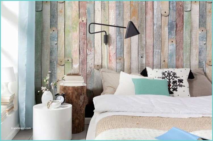 Chambre Avec Mur En Lambris Papier Peint Chambre D aspect Bois 30 Idées Magnifiques