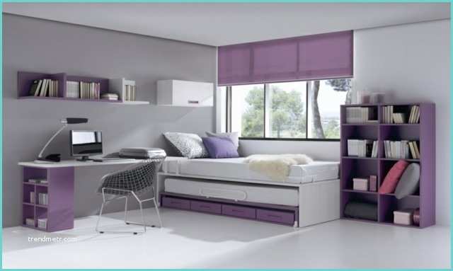 Chambre Fille Violet Et Blanc 50 Idées Pour La Décoration Chambre Ado Moderne