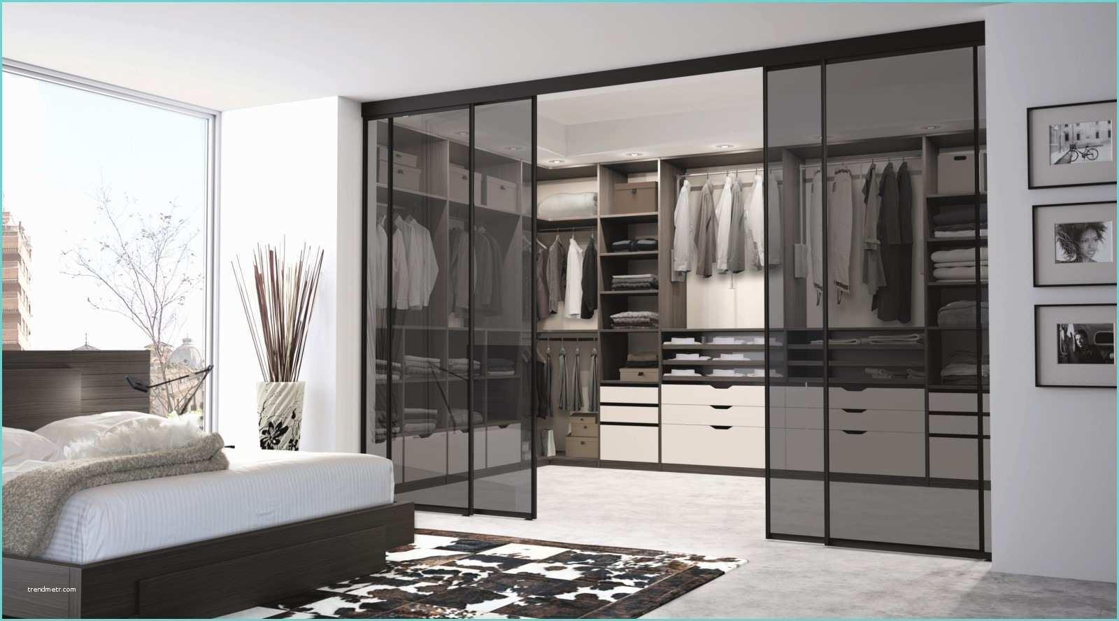 Chambre Moderne Avec Dressing Dressing Et Aménagement D Intérieur sols Concept