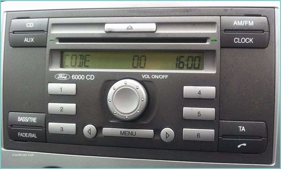 Code Autoradio ford Transit ford Focus Fiesta Transit Connect 6000 Cd Radio Player Aux