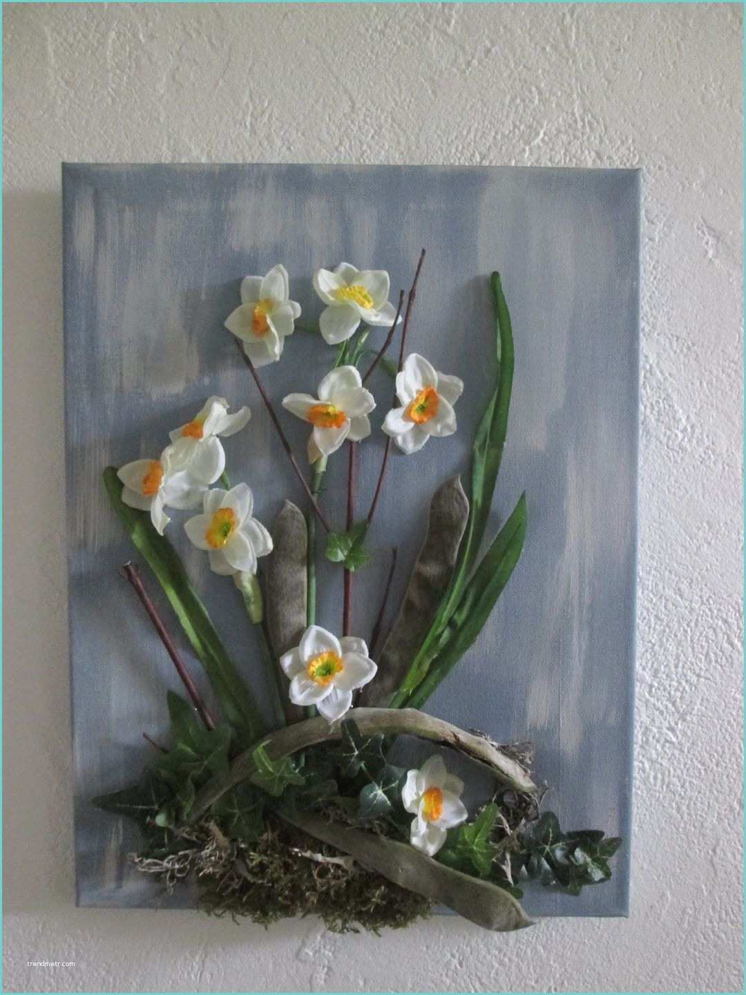Composition Florale Avec orchidee Tableau Avec Fleurs Artificielles Collage Printemps 3d
