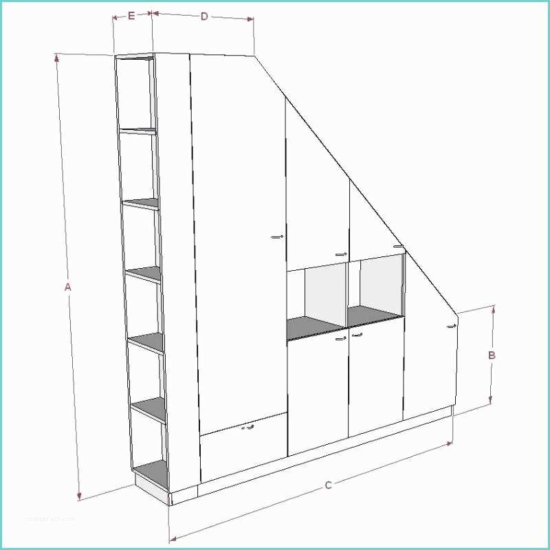 Configurateur Escaliers Surmesure Meuble De Rangements sous Pente Ou sous Escalier Sur