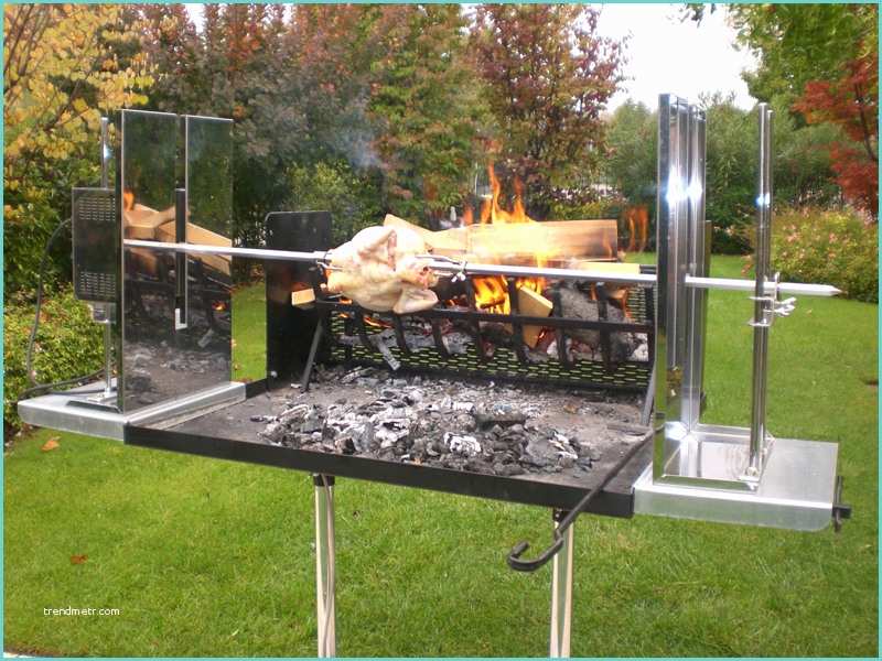 Costruire Barbecue In Ferro Barbecue A Legna Maxi Con Girarrosto Elettrico