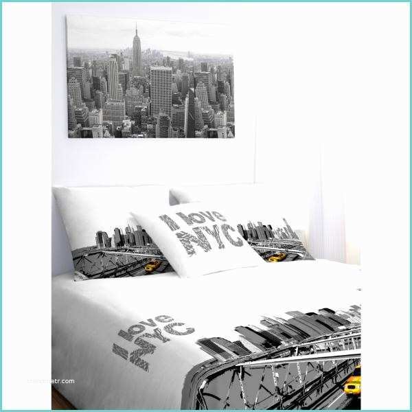 Couette Imprime New York 2 Personnes Housse De Couette Taxi Jaune De New York Personnalisable