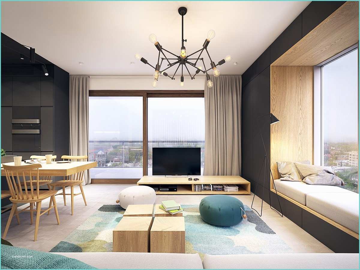 Couleur Appartement Moderne Appartement Design Avec Des touches De Couleurs Turquoise