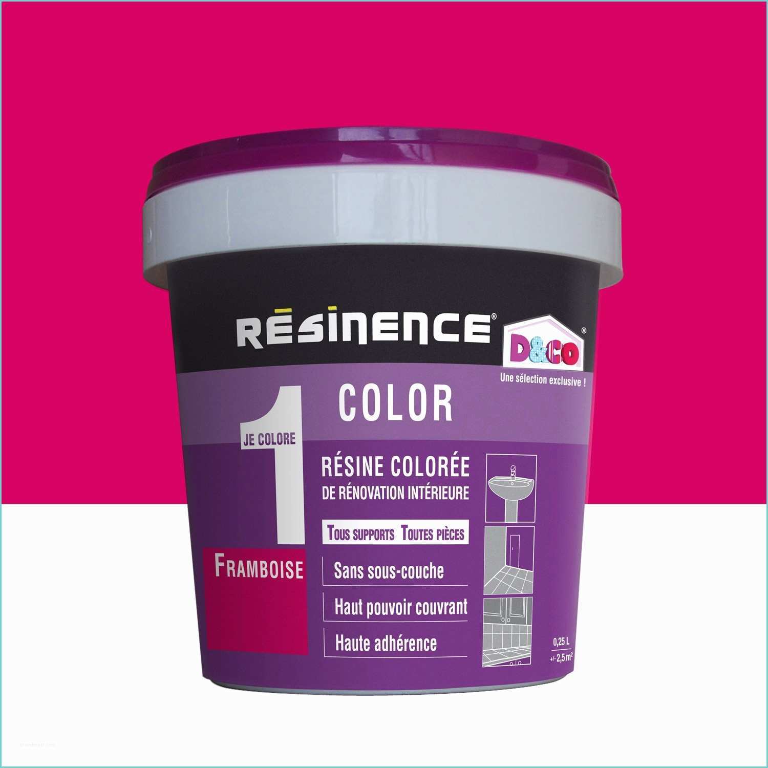 Couleur Gris Violet Résine Colorée Color Resinence Violet Framboise 0 25 L