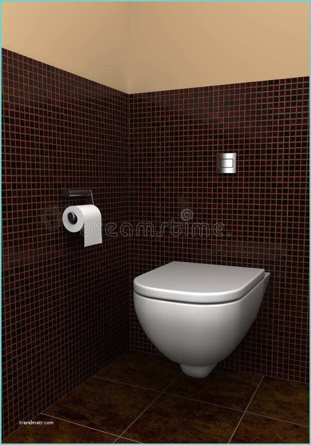 Couleur toilette Moderne toilette Moderne Avec Les Tuiles Brunes Sur Le Mur