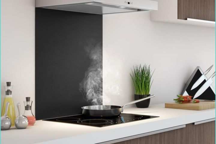Credence Fond De Hotte Crédence Céramique Gris Anthracite Hauteur 70 Cm