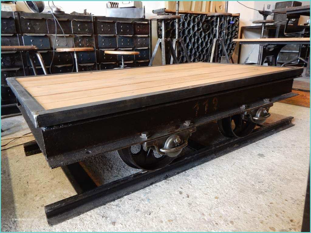 Crer Sa Table Basse Table Basse Wagon Sur Rail Geonancy Design