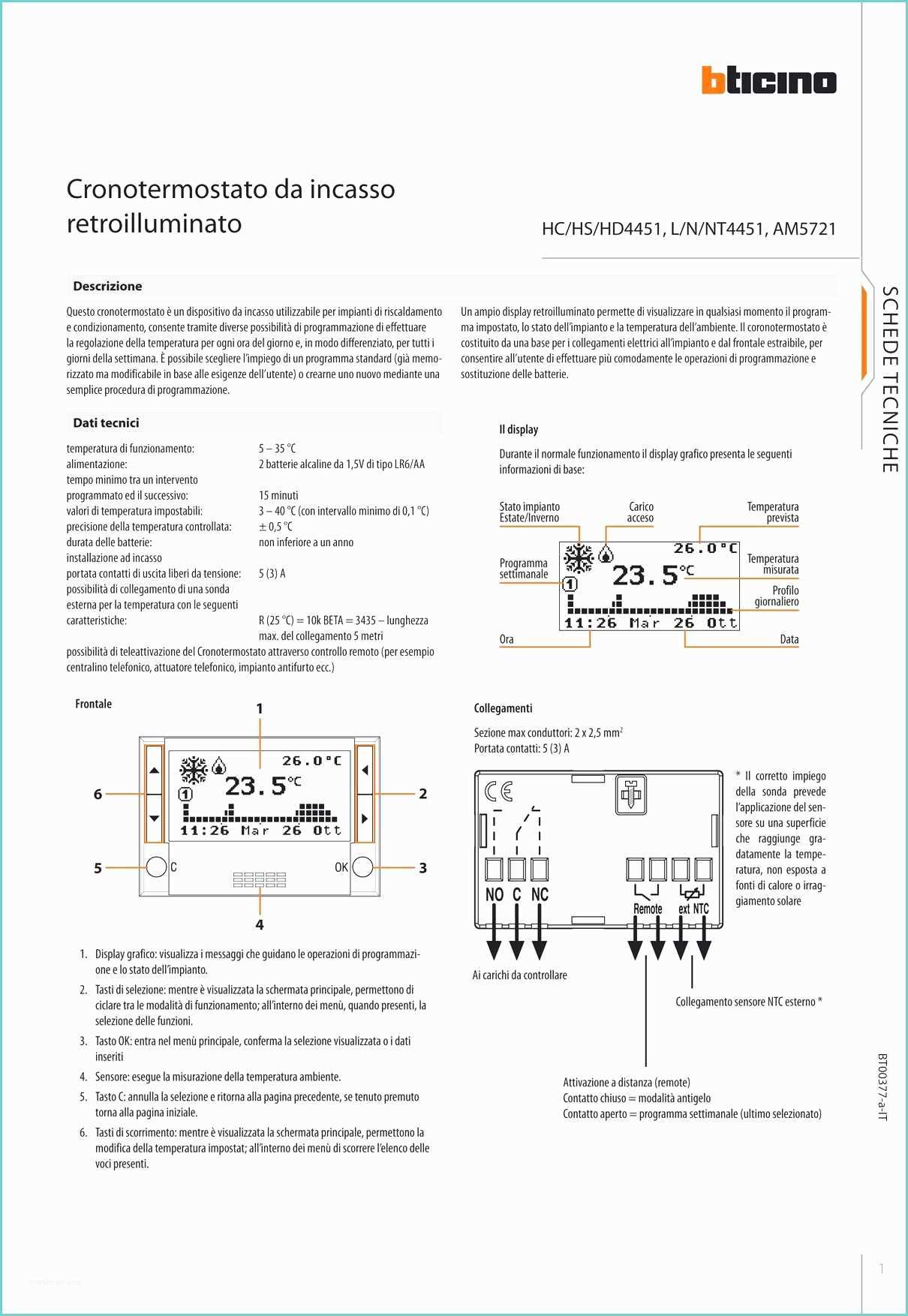 Cronotermostato Perry Cr011a istruzioni Recensione Termostato Smarther Bticino X8000 Bello E
