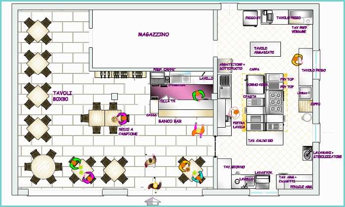 Cucina Ristorante Dwg Mobili Per Cucina Ristorante Design Casa Creativa E