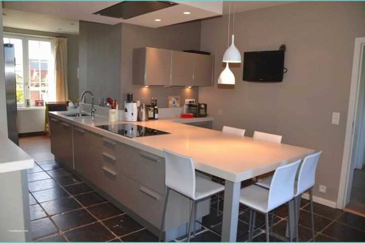 Cuisine En U Avec Table Table Haute Ilot Cuisine Table Cuisine Ikea Haute