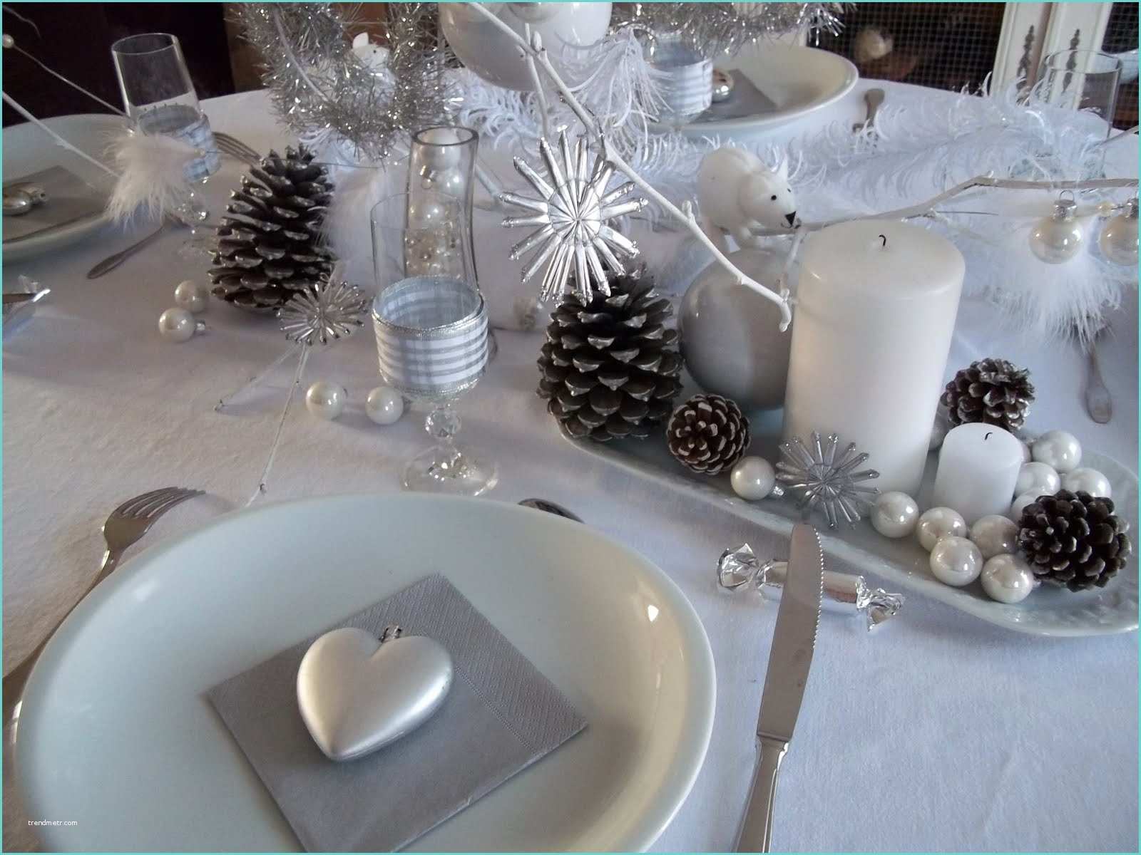 Dcoration De Table Pour Noel Decoration Table Noel Blanc