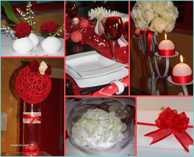 Dcoration Table Rouge Et Blanc Deco Mariage Rouge Blanc Argent Le Mariage