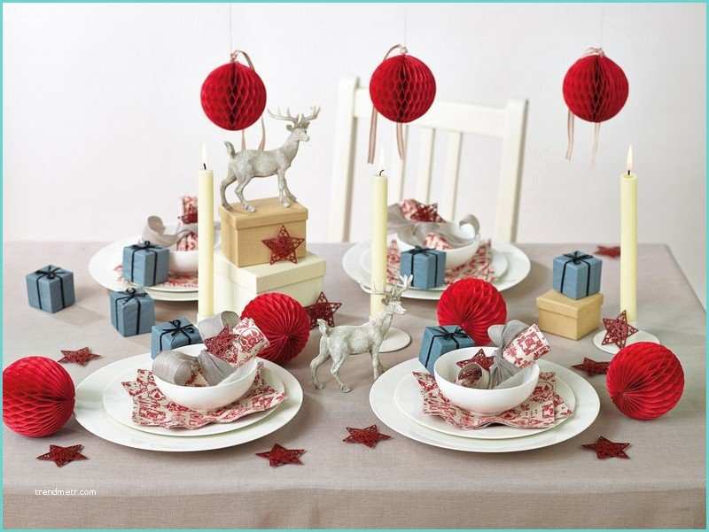 Dcoration Table Rouge Et Blanc Déco Table Noël Rouge Et Blanc 50 Idées