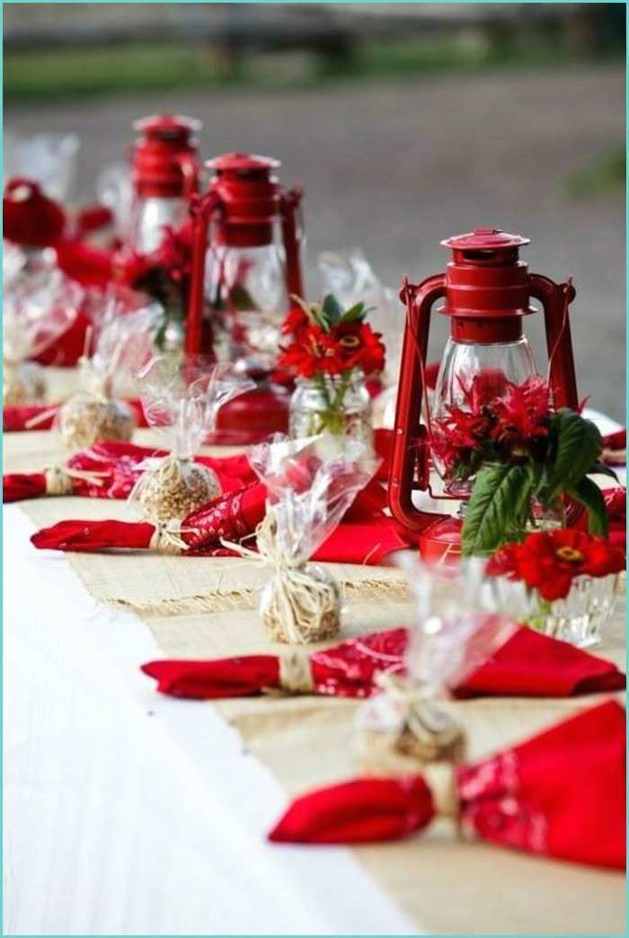 Dcoration Table Rouge Et Blanc La Décoration De Table De Noël 43 Idées Que Vous Allez