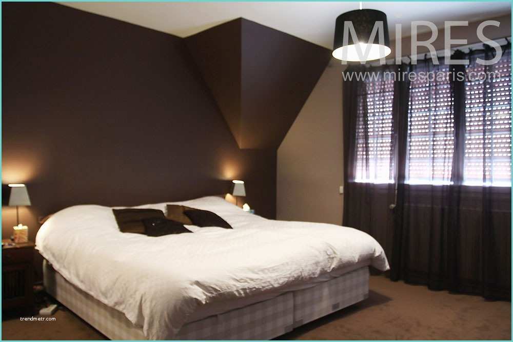 Deco Chambre Moderne Marron Chocolate Bedroom C0814