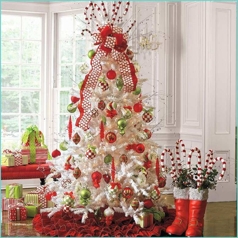 Deco De Noel Sapin Décorations De Noël à L Américaine 57 Idées En Rouge Et Vert