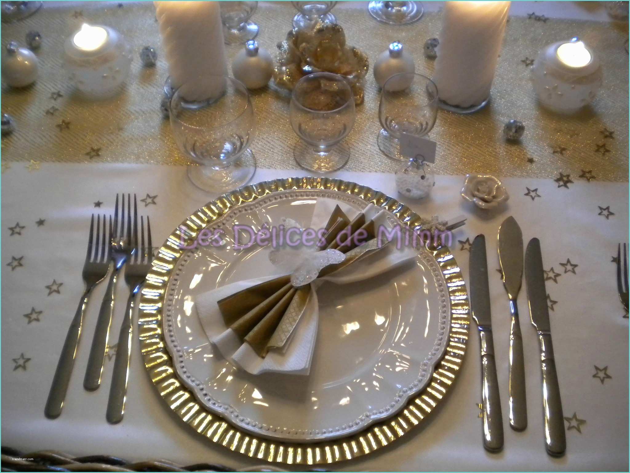 Deco De Table Pour Le Nouvel An Ma Table De Noël En Blanc Et or Avec Une Pointe D Argent