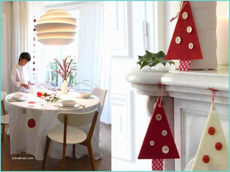 Deco Table Noel Scandinave Ma Déco De Noël Scandinave En Rouge Et Blanc Femme Actuelle