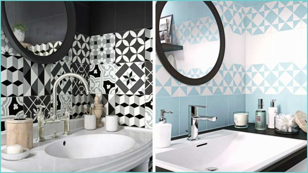 Deco toilette Noir Et Blanc 5 Idées De Carrelage Pour La Salle De Bains