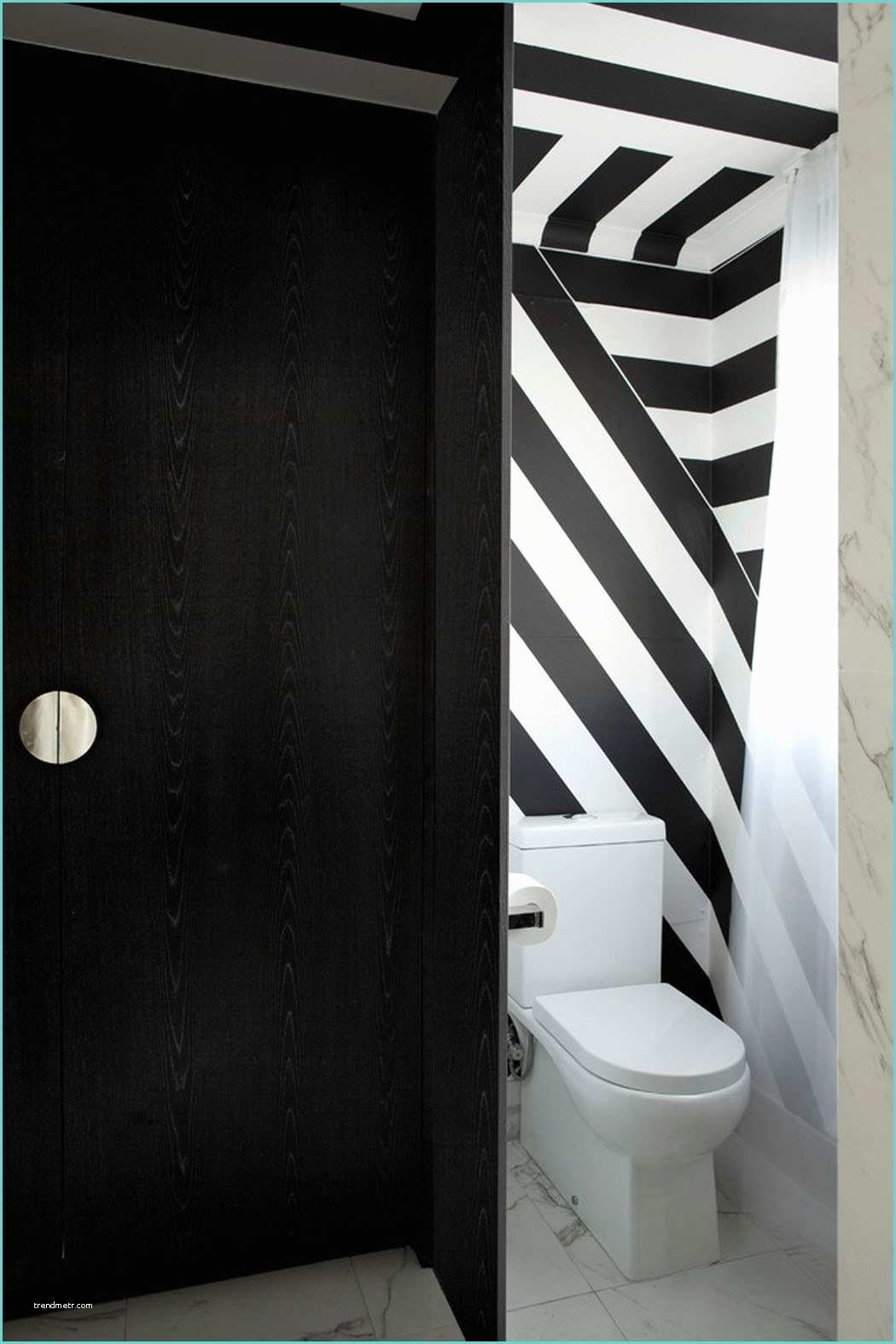 Deco toilette Noir Et Blanc Bel Appartement Design à Brisbane à La Déco élégante En