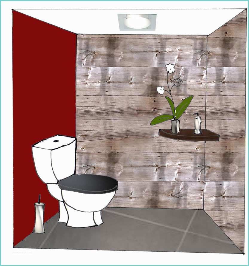 Deco toilette Noir Et Blanc Déco Wc Rouge Et Blanc