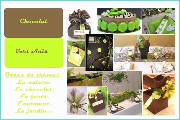 Deco Vert Anis Et Chocolat Exemples Couleurs Mariage Blanc Et Vert Anis Chocolat Et