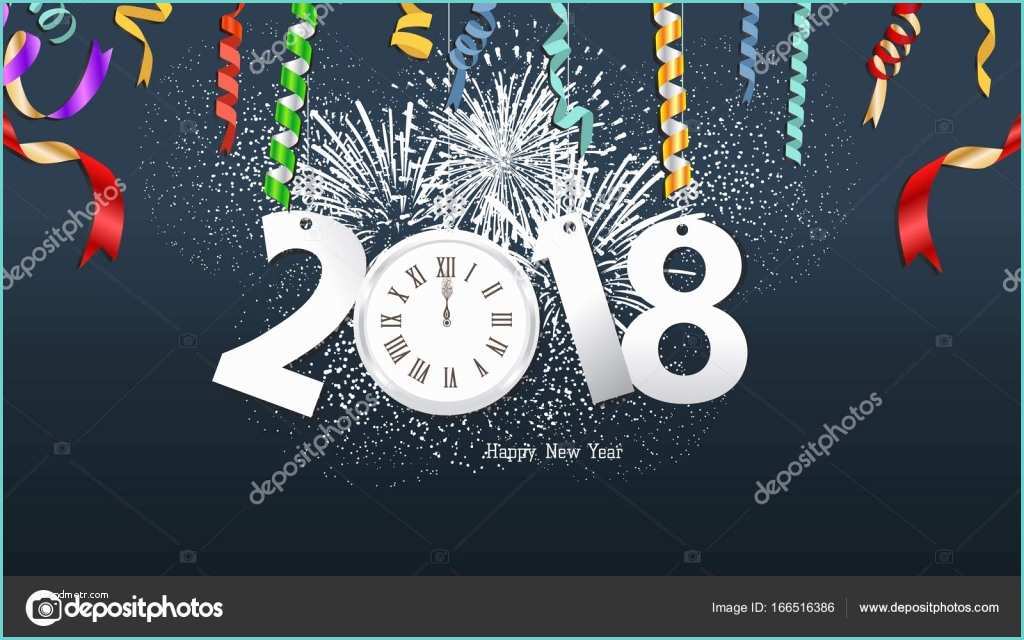 Decoracion Ao Nuevo 2018 Feliz Año Nuevo 2018 Confeti Reloj De Celebración