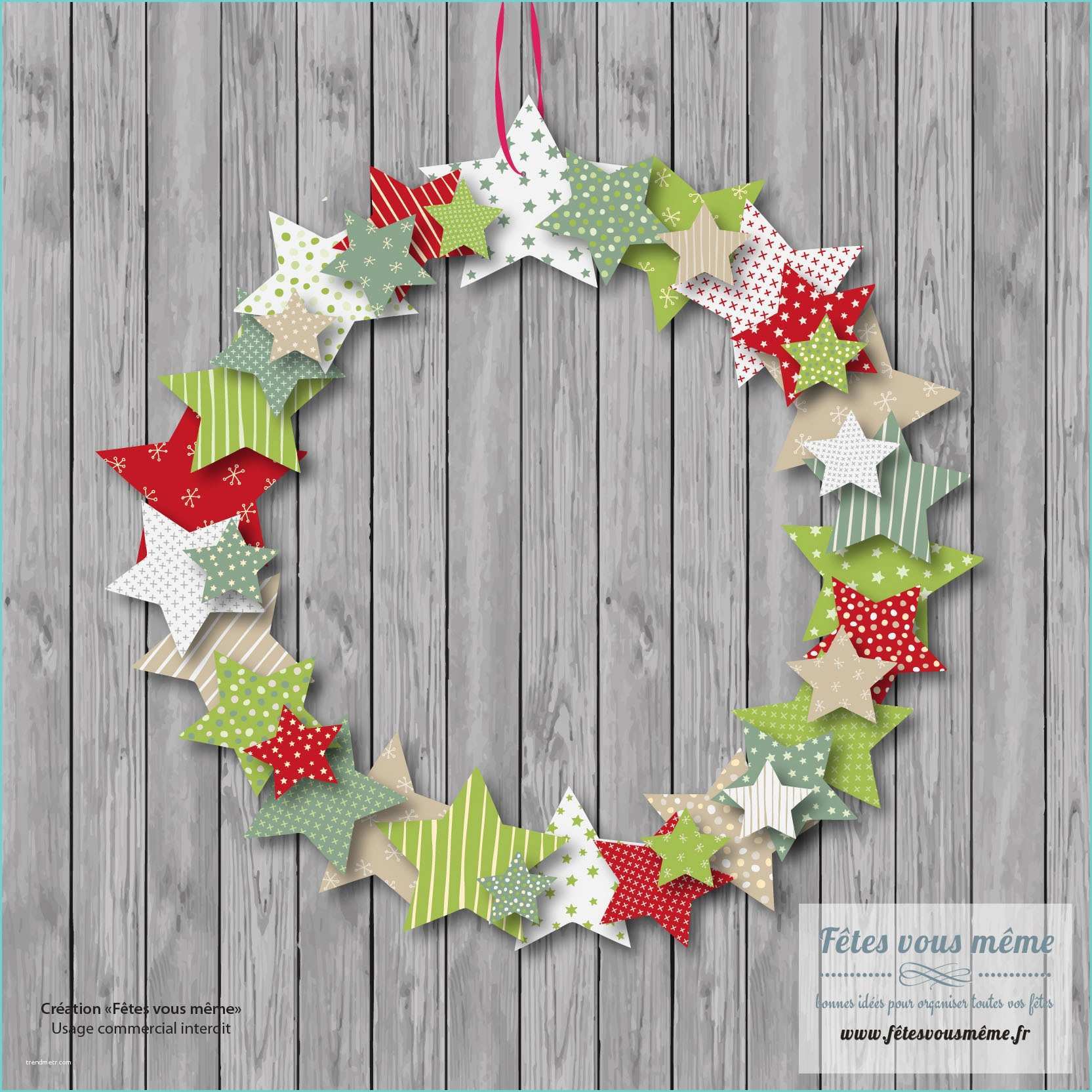 Decoration De Noel A Fabriquer Avec Du Papier Couronne Guirlande En Papier Noël & Nouvel An • Fêtes