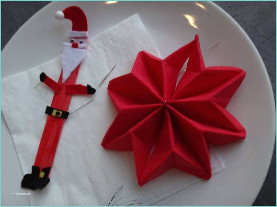 Decoration De Noel Avec Serviette En Papier Noël Pliage De Serviette étoile De Noël