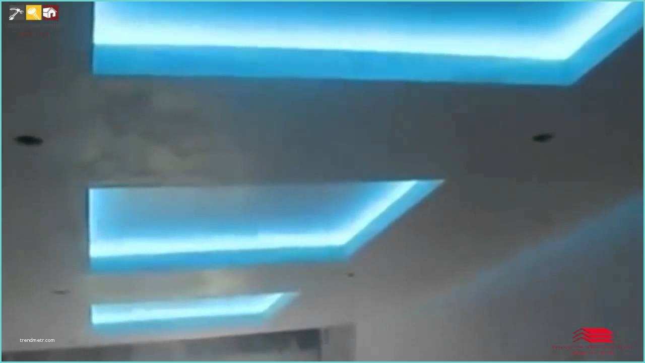 Decoration Fond Plafond Platre Decoration Faux Plafond Placo Ba13 Avec Led Lumineuse