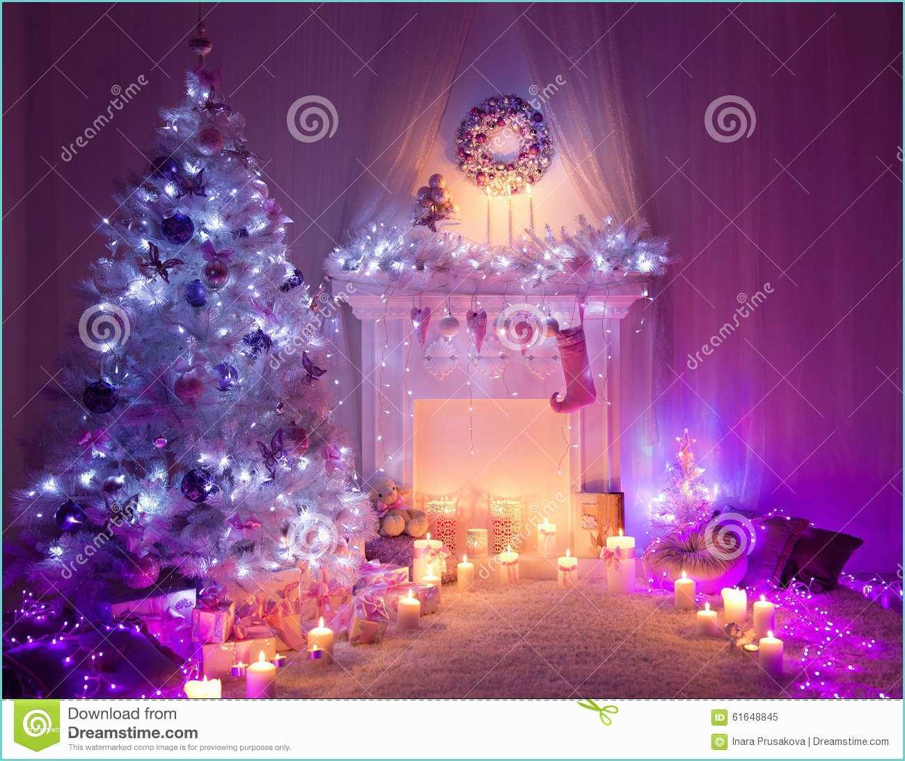Decoration Maison Noel Interieur Lumières D Arbre De Cheminée De Pièce De Noël Décor à La
