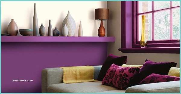 Decoration Salon Violet Quelles Couleurs associer Avec Un Mur Violet