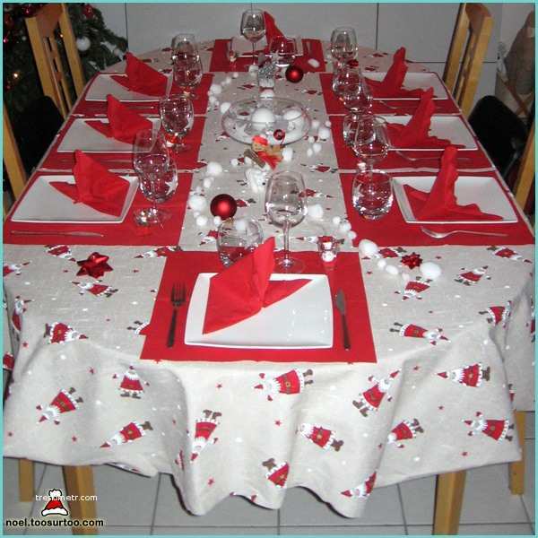 Decoration Table Noel Blanc Decoration Table De Noel Rouge Blanc Et or Décoration De