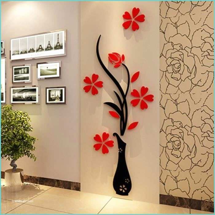 Decors Muraux 3d 3d Plum Vase Stickers Muraux Maison Decoration Creative