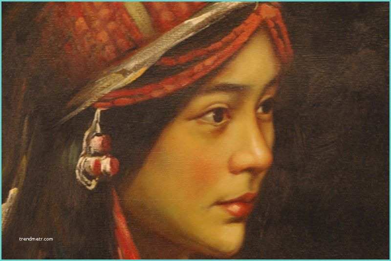 Description Dune Peinture Peinture à L Huile D Une Femme Minorité Chinoise