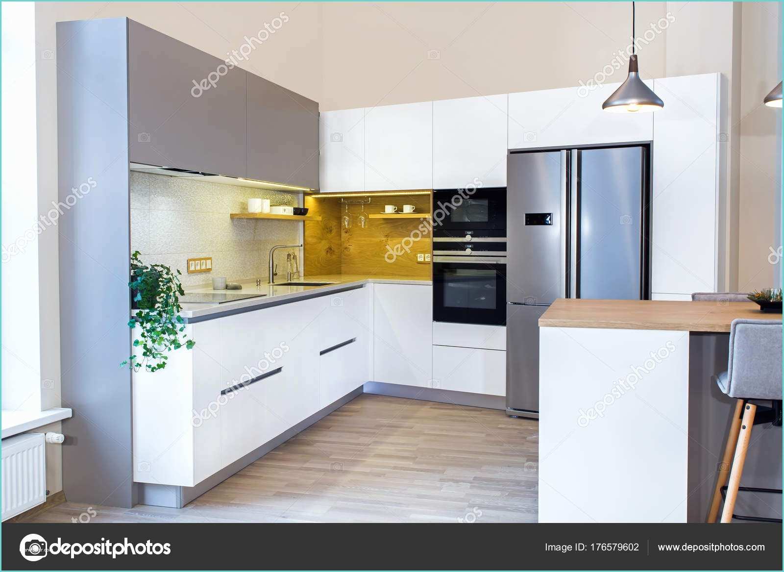 stock photo modern home interior modern kitchen