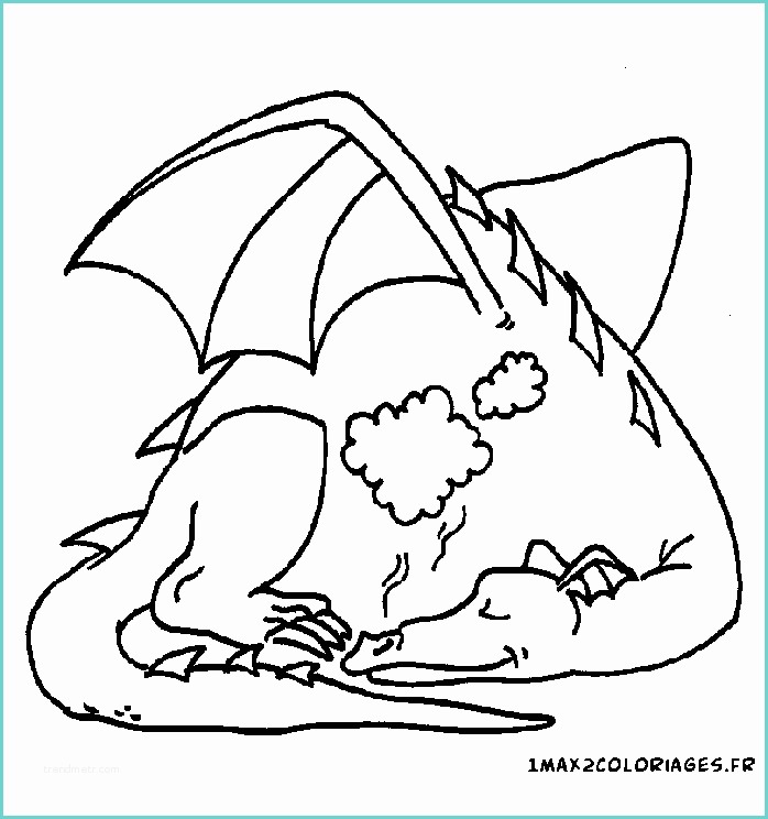 Dessin De Bb Qui Dort A Imprimer Coloriages De Dragons Rigolo Le Dragon Dort Paisiblement