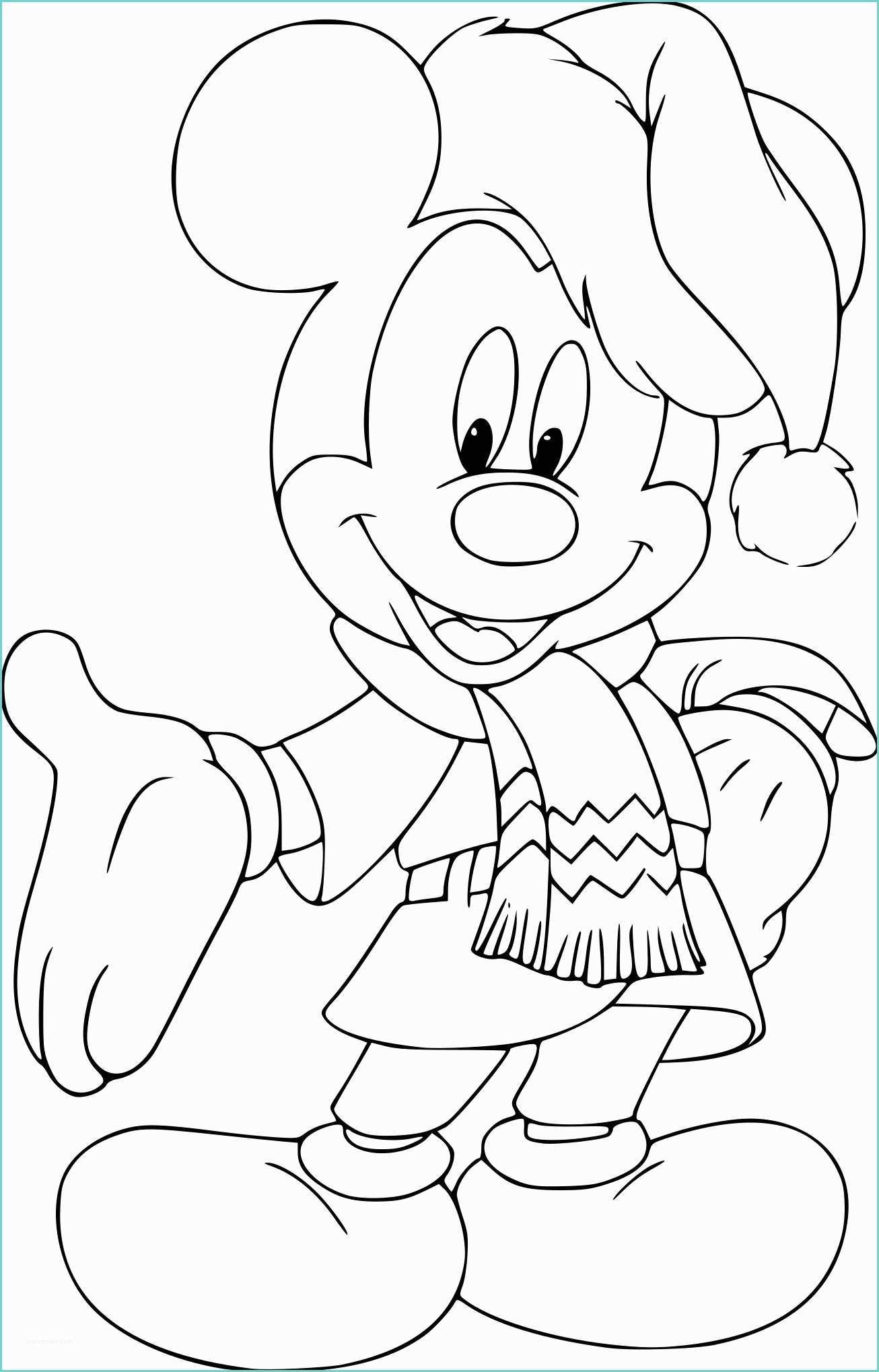 Dessin De Minnie A Imprimer Coloriage Mickey Noel à Imprimer