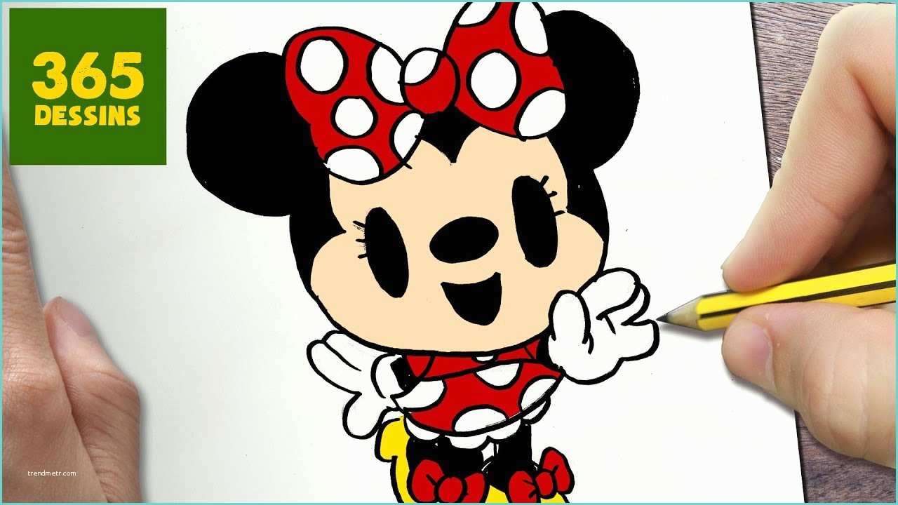 Dessin De Minnie Facile A Faire Ment Dessiner Minnie Mouse Kawaii Étape Par Étape