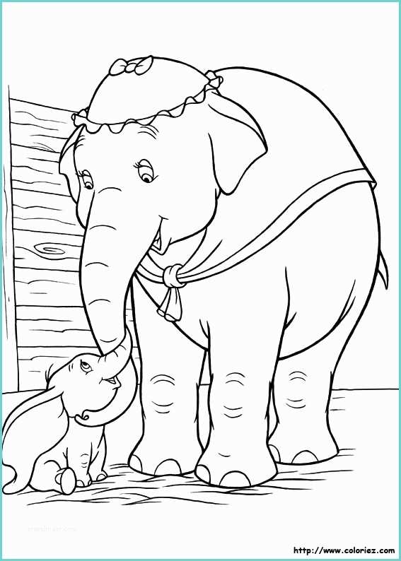 Dessin Dlphant En Couleur Coloriage Maman Et Bébé éléphant