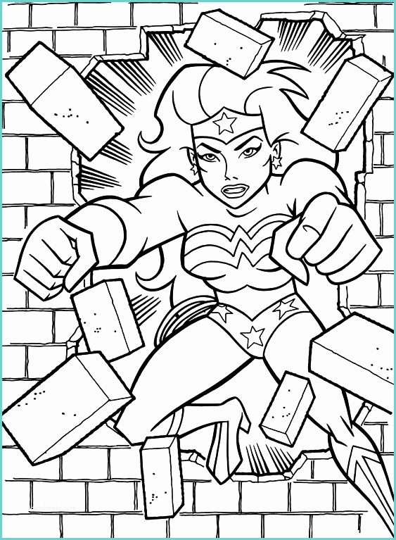 Dessin Mur De Brique Dessins De Wonder Woman à Colorier
