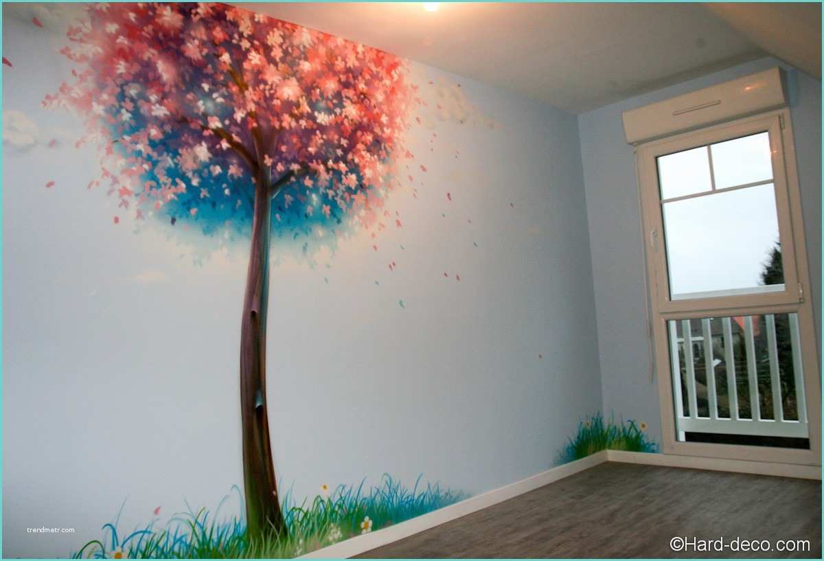 Dessin Mural Chambre Adulte Peinture Murale Décorative Cerisier Japonais