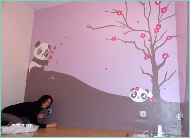Dessin Sur Mur De Chambre De Fille Fresques Murales Décoration